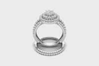
              14K WHITE GOLD 2.25 CARAT REAL DIAMOND .55 CARAT SOLITAIRE ENGAGEMENT RING WEDDING BAND BRIDAL SET
            