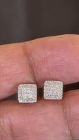 
              .31 CARAT CERTIFIED LAB GROWN DIAMONDS 6.5 MM STERLING SILVER GOLD PLATED STUDS EARRINGS
            