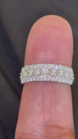 10K WHITE GOLD .50 CARAT LAB GROWN DIAMONDS ENGAGEMENT WEDDING RING BAND