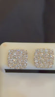 
              1.60 CARAT CERTIFIED LAB GROWN DIAMONDS 10 MM STERLING SILVER GOLD PLATED STUDS EARRINGS
            