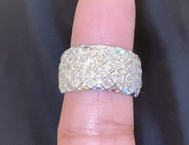 10K WHITE GOLD 2.75 CARAT MENS REAL DIAMOND ENGAGEMENT WEDDING PINKY RING BAND