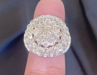 
              10K WHITE GOLD 3.25 CARAT MENS REAL DIAMOND ENGAGEMENT WEDDING PINKY RING BAND
            