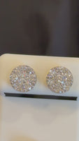 
              1.86 CARAT CERTIFED LAB GROWN DIAMONDS STERLING SILVER GOLD PALTED 10 MM STUDS EARRINGS
            