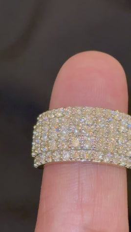 3.51 CARAT CERTIFIED LAB GROWN DIAMONDS STERLING SILVER GOLD PLATED RING