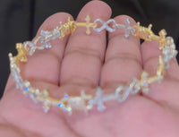
              10K YELLOW WHITE GOLD 2.50 CARAT NATURAL DIAMOND 8 INCHES 10 MM BRACELET
            
