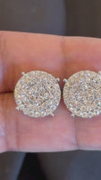 
              2.71 CARAT CERTIFIED LAB GROWN DIAMONDS 16 MM STERLING SILVER RHODIUM PLATED STUDS EARRINGS
            
