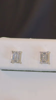 
              14K YELLOW GOLD 1.07 CARAT 5 MM EMERALD LAB GROWN DIAMONDS SOLITAIRE STUDS EARRINGS
            