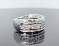 
              10K WHITE GOLD 1.60 CARAT NATURAL DIAMOND WEDDING BAND ENGAGEMENT RING
            