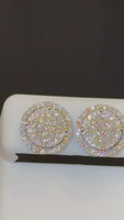 
              1.24 CARAT STERLING SILVER 13 MM CERTIFIED LAB GROWN DIAMONDS STUDS EARRINGS
            