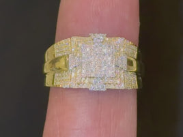 10K YELLOW GOLD .50 CARAT MEN DIAMOND WEDDING BAND BRIDAL ENGAGEMENT RING PINKY