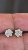 
              .82 CARAT CERTIFIED LAB GROWN DIAMONDS 9 MM STERLING SILVER RHODIUM PLATED STUDS EARRINGS
            