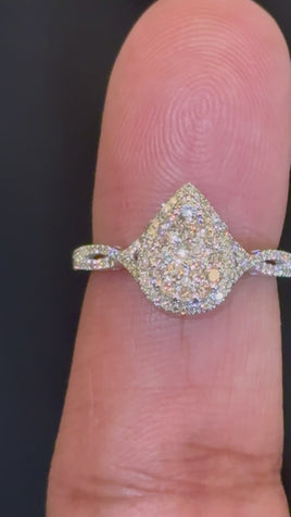 10K SOLID WHITE GOLD .75 CARAT REAL DIAMOND WOMEN BRIDAL WEDDING ENGAGEMENT RING