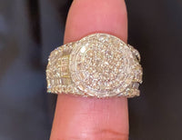 
              10K SOLID YELLOW GOLD 5.75 CARAT REAL DIAMOND ENGAGEMENT RING WEDDING PINKY BAND
            