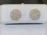 
              10K YELLOW GOLD .60 CARAT 9 MM 100% GENUINE DIAMONDS MENS/WOMENS EARRING STUDS
            