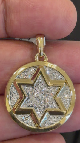 1.09 CARAT CERTIFIED LAB GROWN DIAMONDS STERLING SILVER GOLD PLATED 1.25 INCHES PENDANT