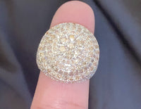 
              10K YELLOW GOLD 6.50 CARAT MENS REAL DIAMOND ENGAGEMENT WEDDING PINKY RING BAND
            