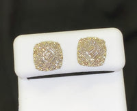 
              10K YELLOW GOLD 1.15 CARAT 10 MM 100% GENUINE DIAMONDS MENS/WOMENS EARRING STUDS
            