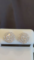 
              1.21 CARAT CERTIFED LAB GROWN DIAMONDS STERLING SILVER 10 MM STUDS EARRINGS
            