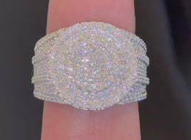 2.01 CARAT CERTIFIED LAB GROWN DIAMONDS STERLING SILVER RING