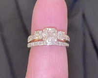 
              10K YELLOW WHITE GOLD 1.50 CARAT WOMEN PRINCESS DIAMOND ENGAGEMENT RING WEDDING BAND BRIDAL SET
            