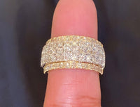 
              10K YELLOW 2.25 CARAT MENS REAL DIAMOND ENGAGEMENT WEDDING PINKY RING BAND
            