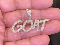 
              10K SOLID YELLOW GOLD 1.50 CARAT REAL DIAMOND 2 INCHES GOAT PENDANT CHARM
            