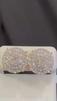 
              2.30 CARAT CERTIFIED LAB GROWN DIAMONDS 15 MM STERLING SILVER GOLD PLATED STUDS EARRINGS
            