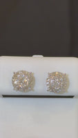 
              .56 CARAT CERTIFIED LAB GROWN DIAMONDS 7.5 MM STERLING SILVER RHODIUM PLATED STUDS EARRINGS
            