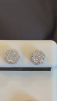 
              .98 CARAT CERTIFED LAB GROWN DIAMONDS STERLING SILVER 7 MM STUDS EARRINGS
            