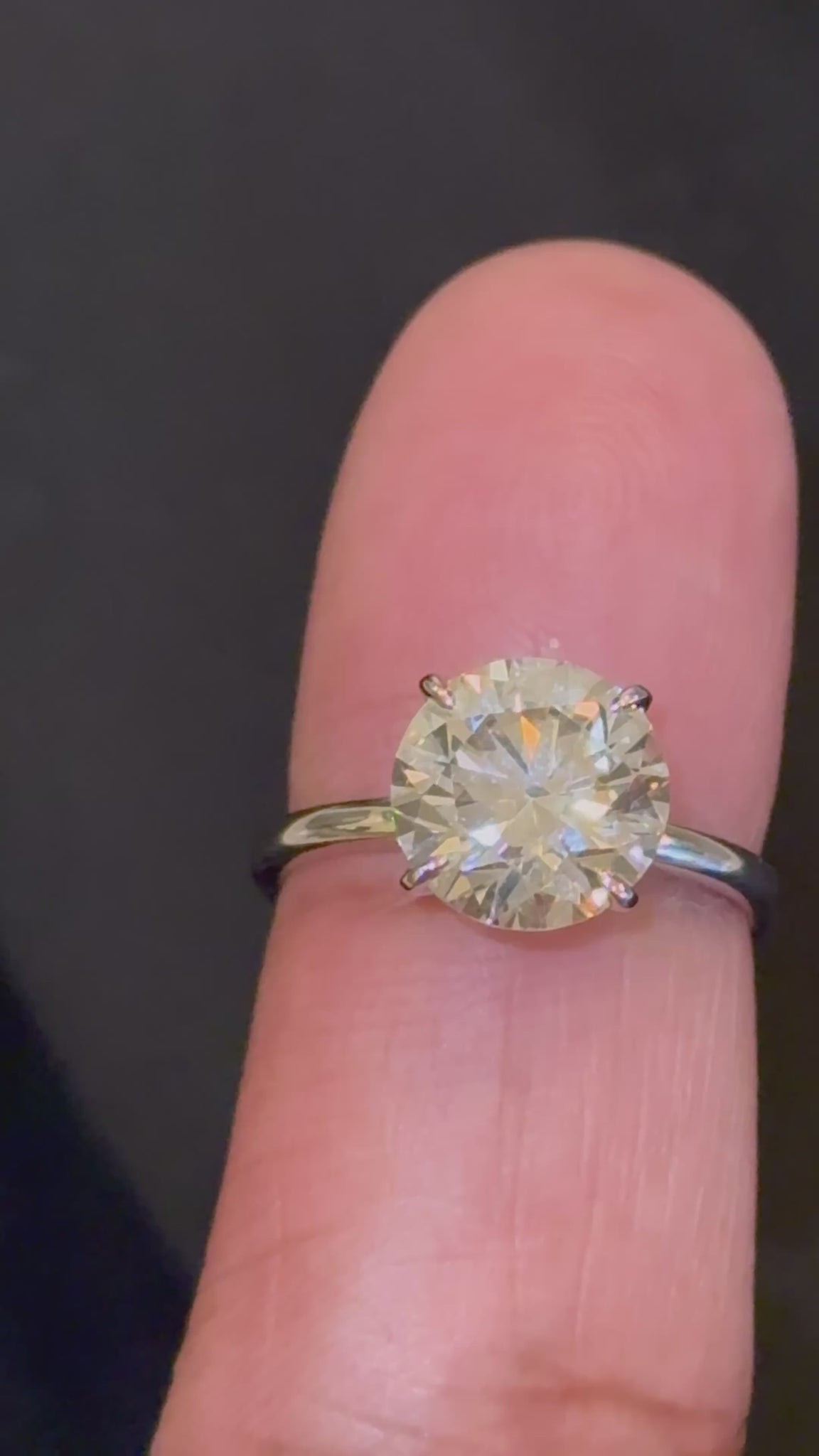 10K WHITE GOLD 3.75 CARAT CERTIFIED LAB GROWN DIAMONDS RING| WDUSA