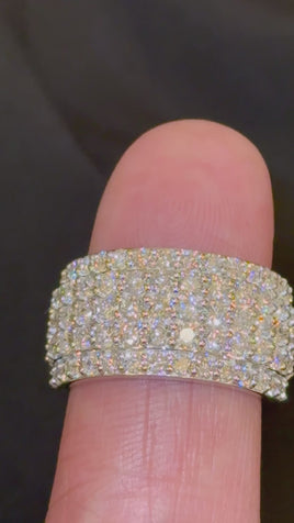 3.51 CARAT CERTIFIED LAB GROWN DIAMONDS STERLING SILVER RING