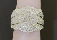 
              10K YELLOW GOLD 3 CARAT MENS REAL DIAMOND ENGAGEMENT WEDDING PINKY RING BAND
            