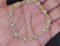 
              10K YELLOW GOLD 6 CARAT NATURAL DIAMONDS 18.64 GRAMS 8 INCHES 8 MM BRACELET
            