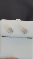 
              .15 CARAT CERTIFED LAB GROWN DIAMONDS STERLING SILVER GOLD PLATED 5 MM STUDS EARRINGS
            