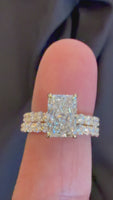 
              14K YELLOW GOLD 5 CARAT CERTIFIED LAB GROWN DIAMONDS ENGAGEMENT RING WEDDING BAND BRIDAL SET
            