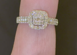 10K SOLID WHITE GOLD .75 CARAT REAL DIAMOND WOMEN BRIDAL WEDDING ENGAGEMENT RING