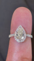 
              14K WHITE GOLD 2.17 CARAT CERTIFIED LAB GROWN DIAMONDS ENGAGEMENT WEDDING RING
            