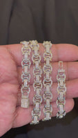 
              5.35 CARAT LAB GROWN DIAMONDS STERLING SILVER 22 INCHES 53.23 GRAMS 9 MM CHAIN NECKLACE
            