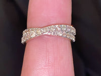 
              10K WHITE GOLD 1.10 CARAT WOMEN REAL DIAMOND ENGAGEMENT RING WEDDING RING BAND
            