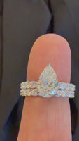 
              14K WHITE GOLD 4.04 CARAT CERTIFIED LAB GROWN DIAMONDS ENGAGEMENT RING WEDDING BAND BRIDAL SET
            