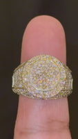 
              10K YELLOW GOLD 3.25 CARAT NATURAL DIAMOND ENGAGEMENT RING WEDDING PINKY BAND
            
