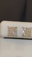 
              1.01 CARAT STERLING SILVER RHODIUM PLATED 8 MM CERTIFIED LAB GROWN DIAMONDS STUDS EARRINGS
            