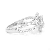 
              10K WHITE GOLD 2.21 CARAT CERTIFIED LAB GROWN DIAMONDS OVAL RING
            