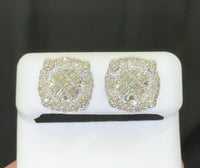 
              10K WHITE GOLD 1.25 CARAT 13 MM 100% GENUINE DIAMONDS MENS/WOMENS EARRING STUDS
            