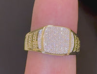 
              10K SOLID YELLOW GOLD .25 CARAT NATURAL DIAMOND ENGAGEMENT RING WEDDING PINKY BAND
            