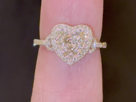 10K SOLID YELLOW GOLD 1 CARAT REAL DIAMOND WOMEN BRIDAL HEART WEDDING ENGAGEMENT RING