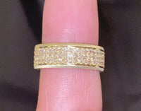 
              10K YELLOW GOLD .85 CARAT NATURAL DIAMOND WEDDING BAND BRIDAL ENGAGEMENT RING
            