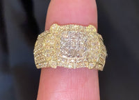 
              10K SOLID YELLOW GOLD 2.25 CARAT REAL DIAMOND ENGAGEMENT RING WEDDING PINKY BAND
            