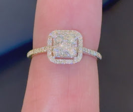 10K YELLOW GOLD .75 CARAT WOMEN REAL DIAMOND ENGAGEMENT RING WEDDING RING BRIDAL