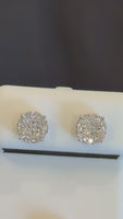
              .33 CARAT CERTIFED LAB GROWN DIAMONDS STERLING SILVER 7 MM STUDS EARRINGS
            